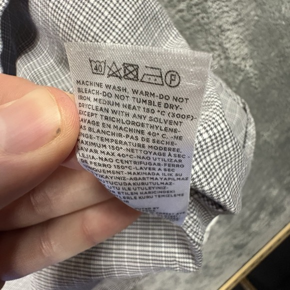 Ermenegildo Zegna Men's 2XL Dress Shirt Gingham Gray Regular Fit LS SEE DESCRIPT - Picture 4 of 16